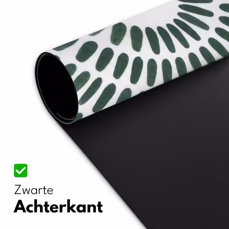 Abstract - Cirkel - Patroon - Modern - Groen Muismat XXL klein -sfeer2