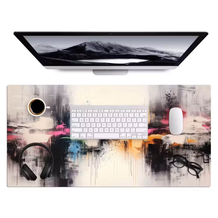 Abstract - Kleurexplosie - Landschap Muismat XXL klein -3d
