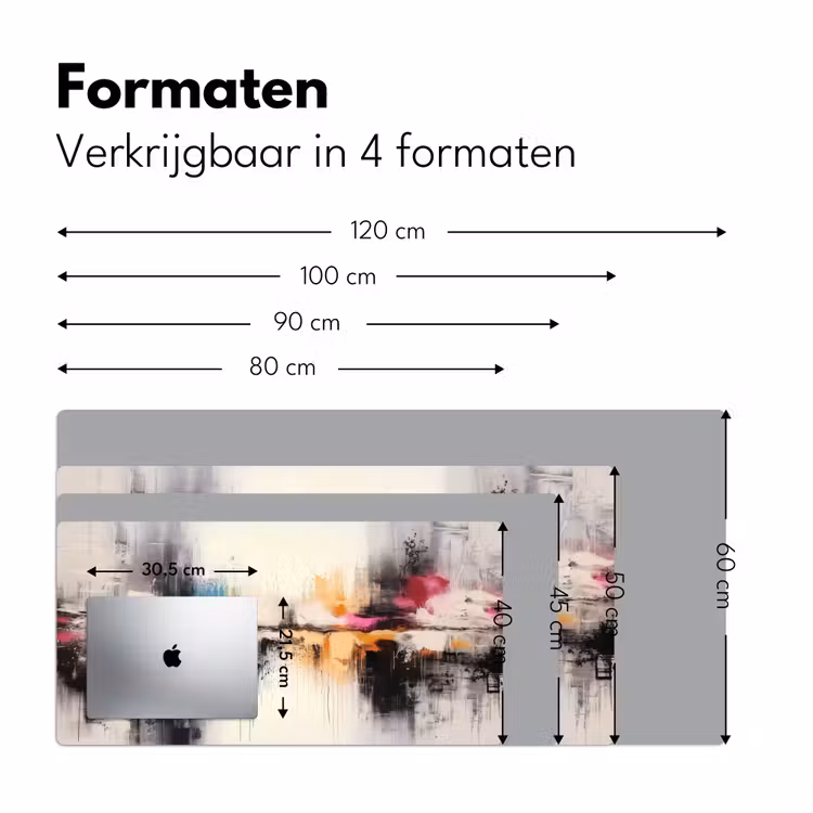 Abstract - Kleurexplosie - Landschap Muismat XXL klein -sfeer5