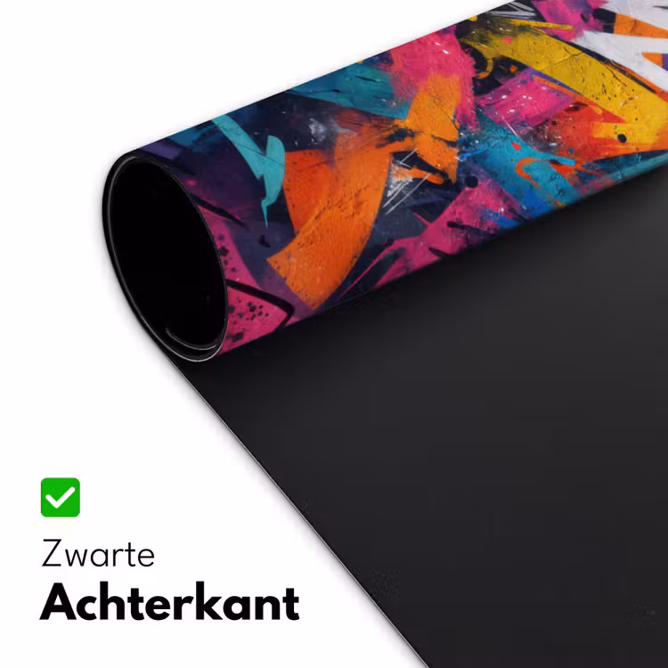 Abstract - Explosie - Neonkleuren Muismat XXL klein -sfeer2