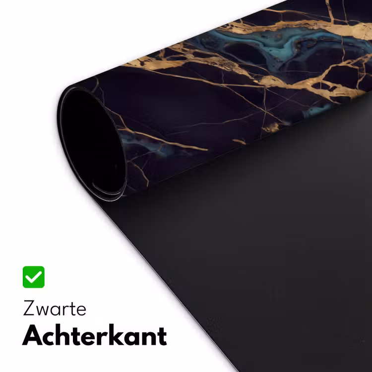 Abstract - Gouden lijnen - Kunst - Modern - Zwart Muismat XXL klein -sfeer2