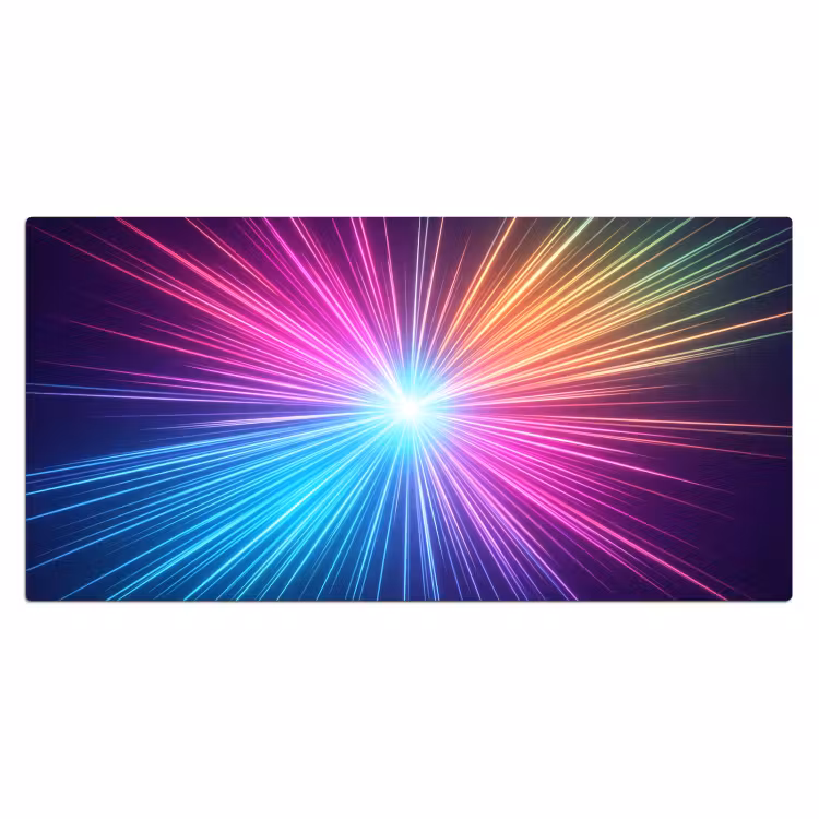 Abstract - Light - Burst - Modern - Colorful Muismat XXL klein -3d_leeg