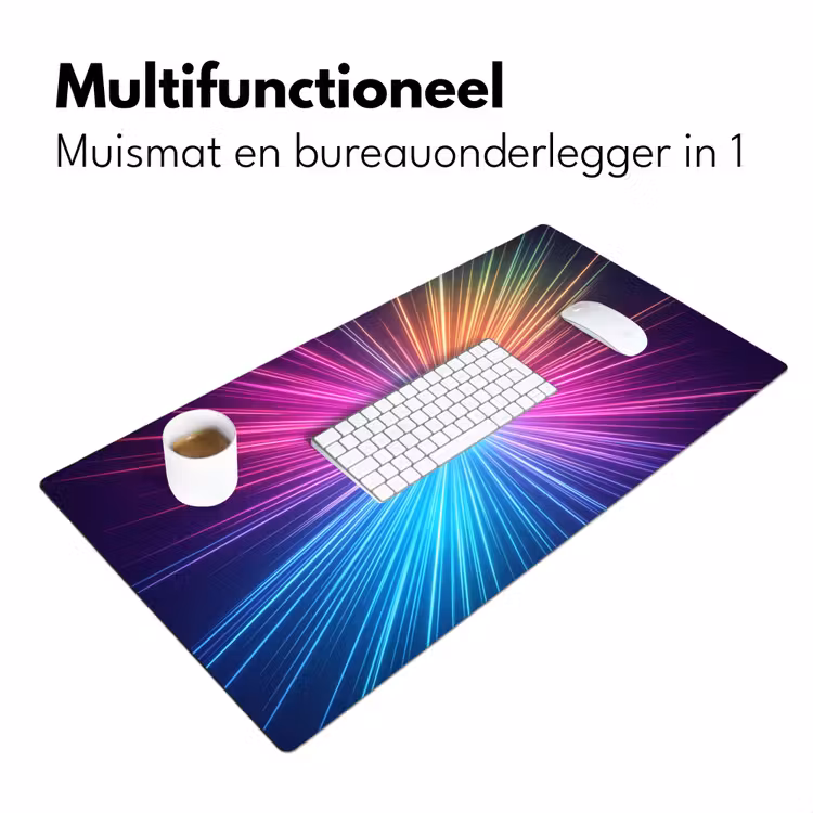 Abstract - Light - Burst - Modern - Colorful Muismat XXL klein -sfeer4