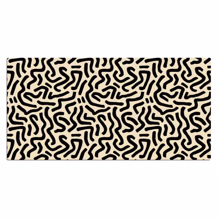 Abstract - Lijnen - Zwart Muismat XXL klein 681 -3d_leeg