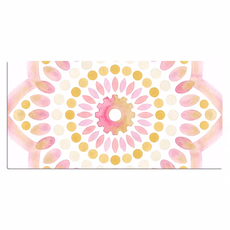 Abstract - Mandala - Kunst - Modern - Roze Muismat XXL klein -3d_leeg