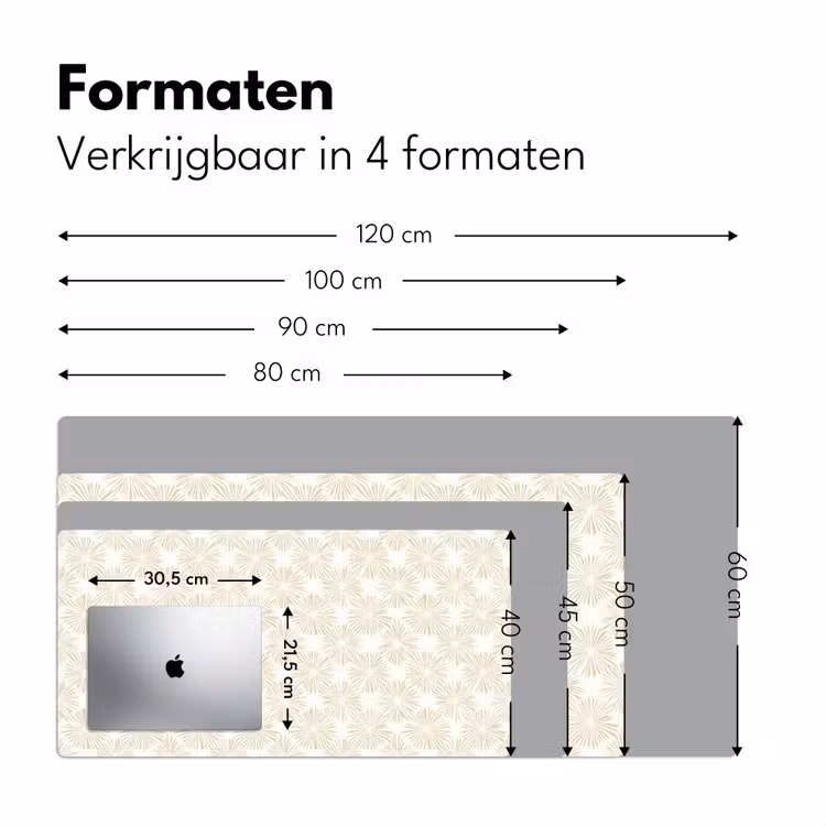 Abstract - Motief - Beige Muismat XXL klein 681 -sfeer5