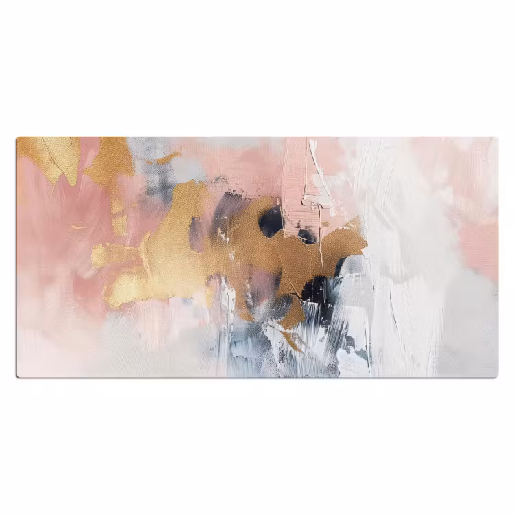 Abstract - Pastel kleuren - Goud - Modern - Aesthetic Muismat XXL klein -3d_leeg