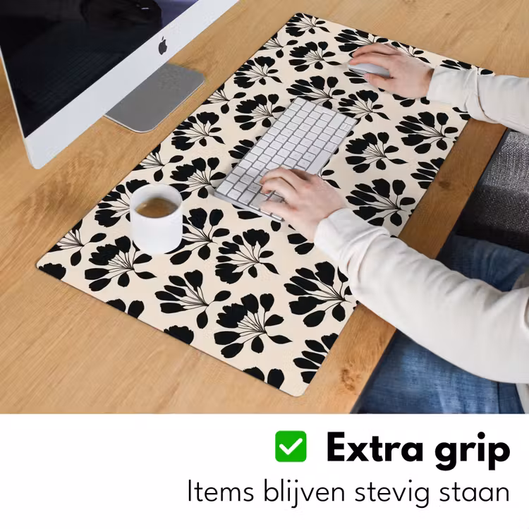 Abstract - Patroon - Zwart Muismat XXL klein 681 -sfeer3