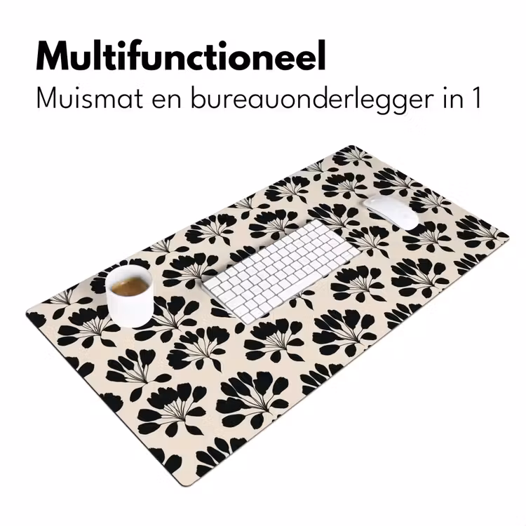 Abstract - Patroon - Zwart Muismat XXL klein 681 -sfeer4