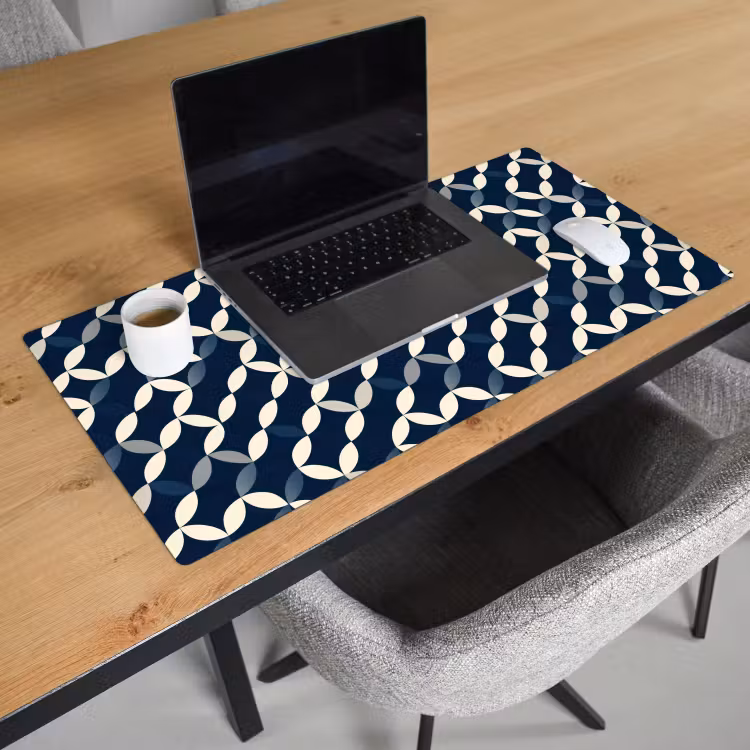 Abstract - Patroon - Blauw Muismat XXL klein 681 -sfeer1