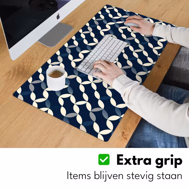 Abstract - Patroon - Blauw Muismat XXL klein 681 -sfeer3