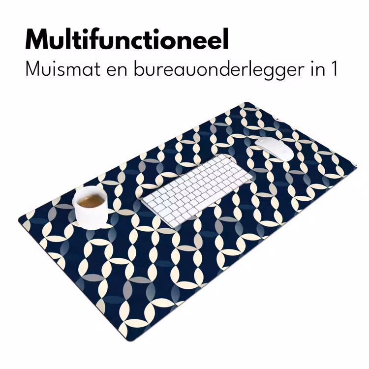 Abstract - Patroon - Blauw Muismat XXL klein 681 -sfeer4