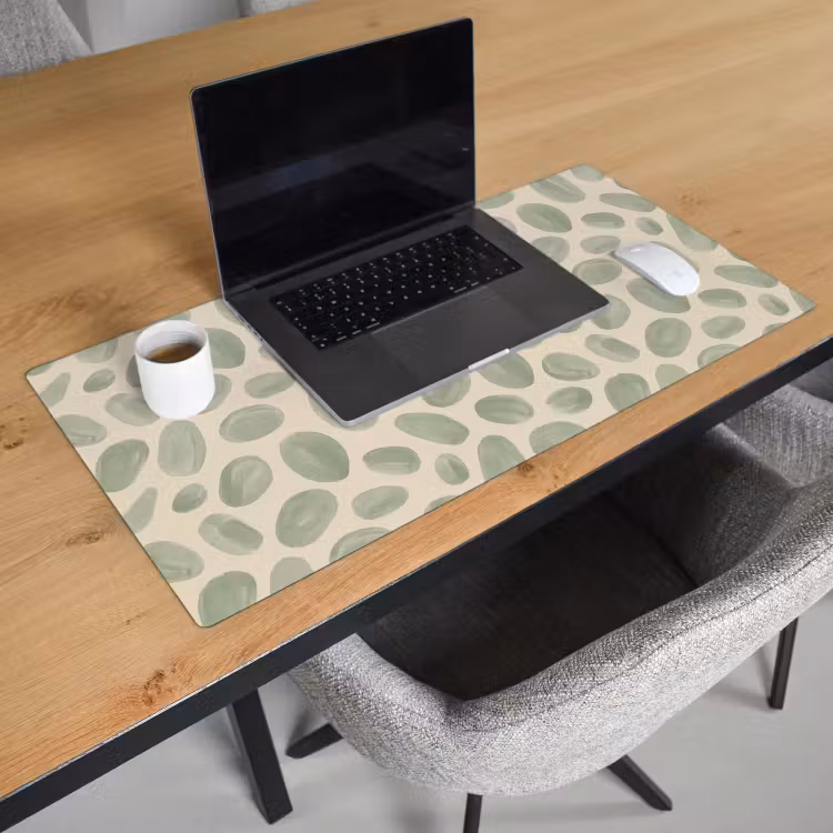 Abstract - Patroon - Organisch - Groen - Modern Muismat XXL klein -sfeer1