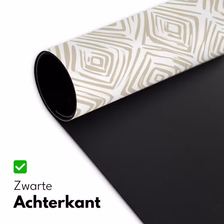 Abstract - Ruit - Beige Muismat XXL klein 681 -sfeer2