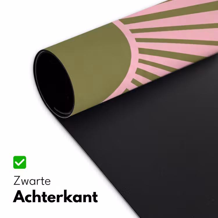 Abstract - Stralen - Grafisch - Roze - Groen Muismat XXL klein -sfeer2