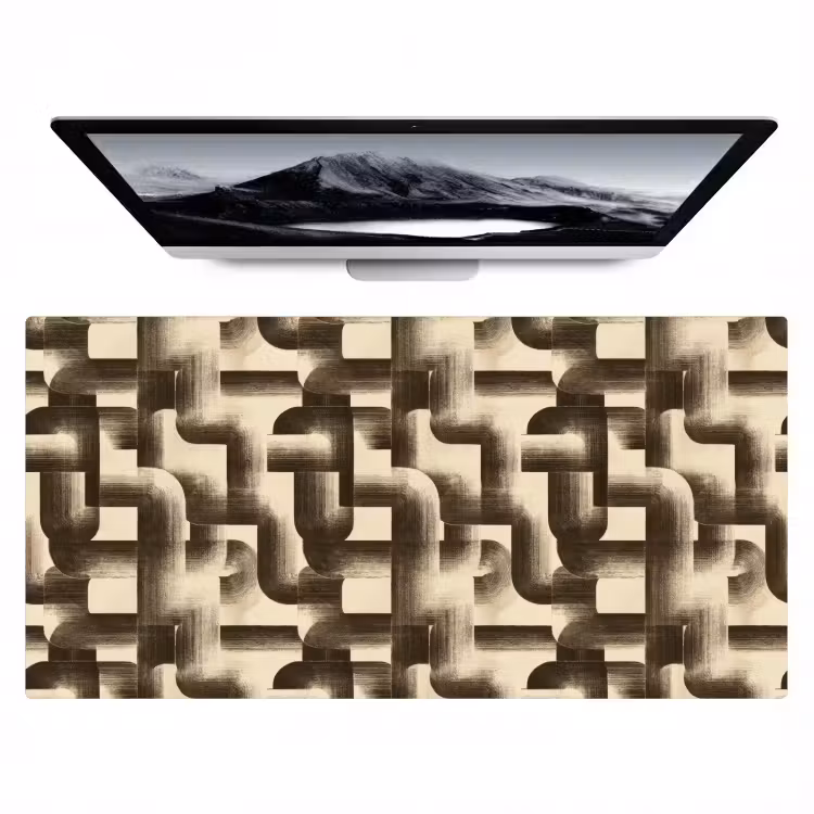Abstract - Retro - Zwart Muismat XXL klein 681 -zzz3d