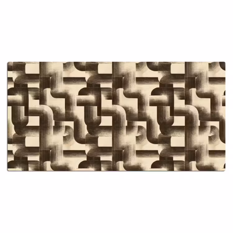 Abstract - Retro - Zwart Muismat XXL klein 681 -3d_leeg