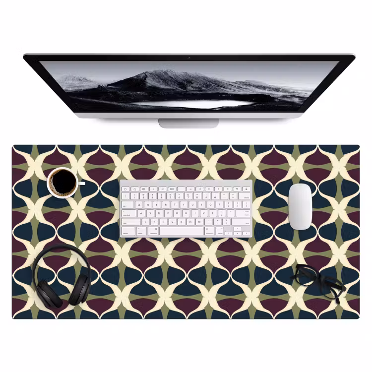 Abstract - Retro - Kleurrijk Muismat XXL klein 681 -3d