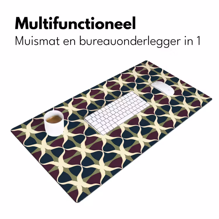 Abstract - Retro - Kleurrijk Muismat XXL klein 681 -sfeer4