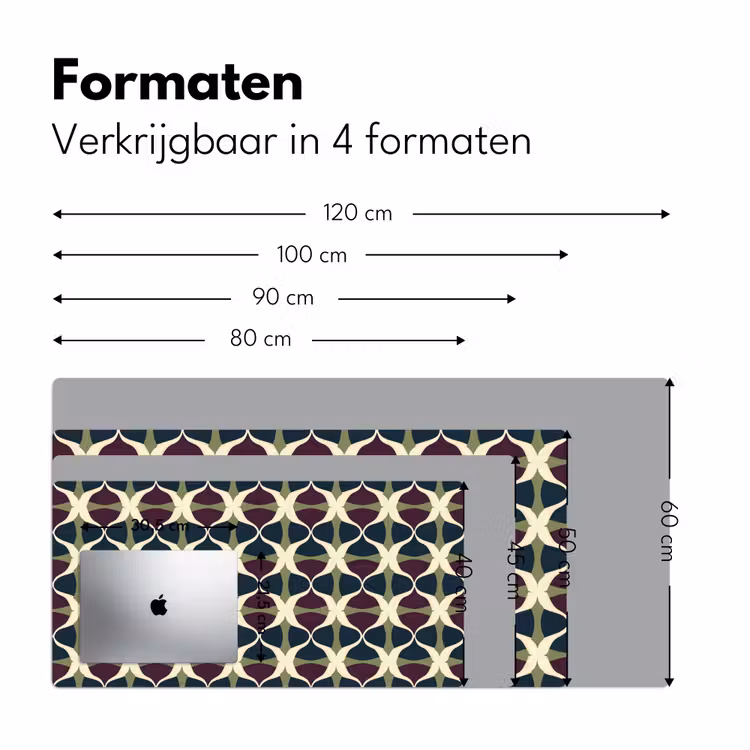 Abstract - Retro - Kleurrijk Muismat XXL klein 681 -sfeer5
