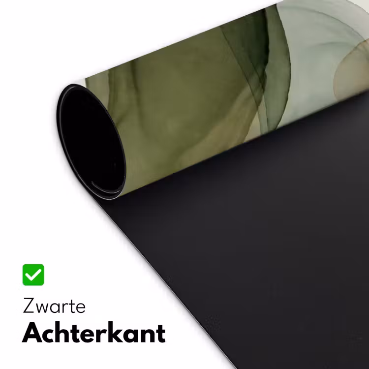 Abstract - Vormen - Modern - Kunst - Groen - Bruin Muismat XXL klein -sfeer2