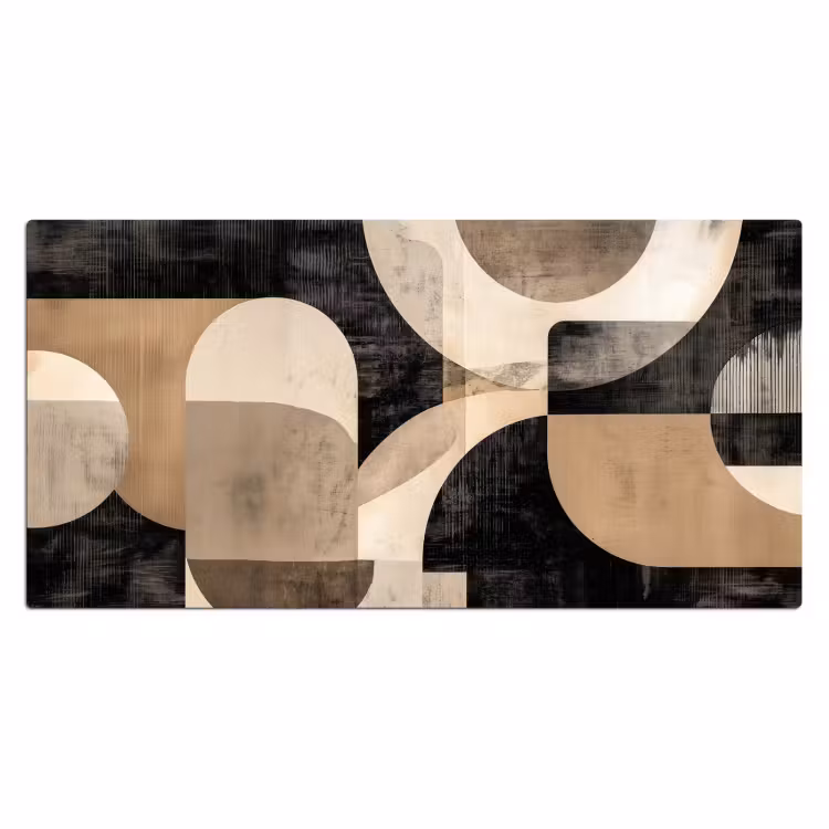 Abstract - Vormen - Modern - Beige Muismat XXL klein -3d_leeg