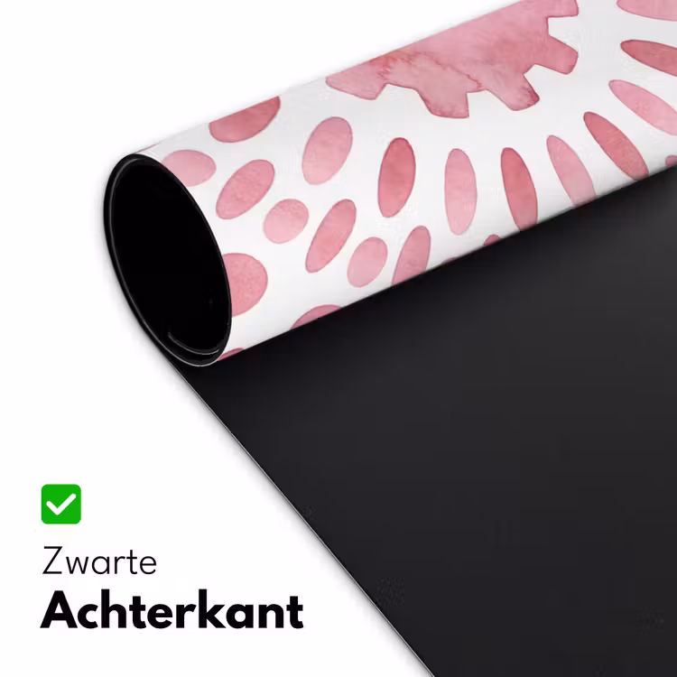 Abstract - Vormen - Patroon - Aquarel - Roze Muismat XXL klein -sfeer2