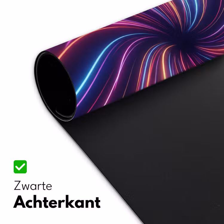 Abstract - Swirl - Futuristic - Neon Muismat XXL klein -sfeer2