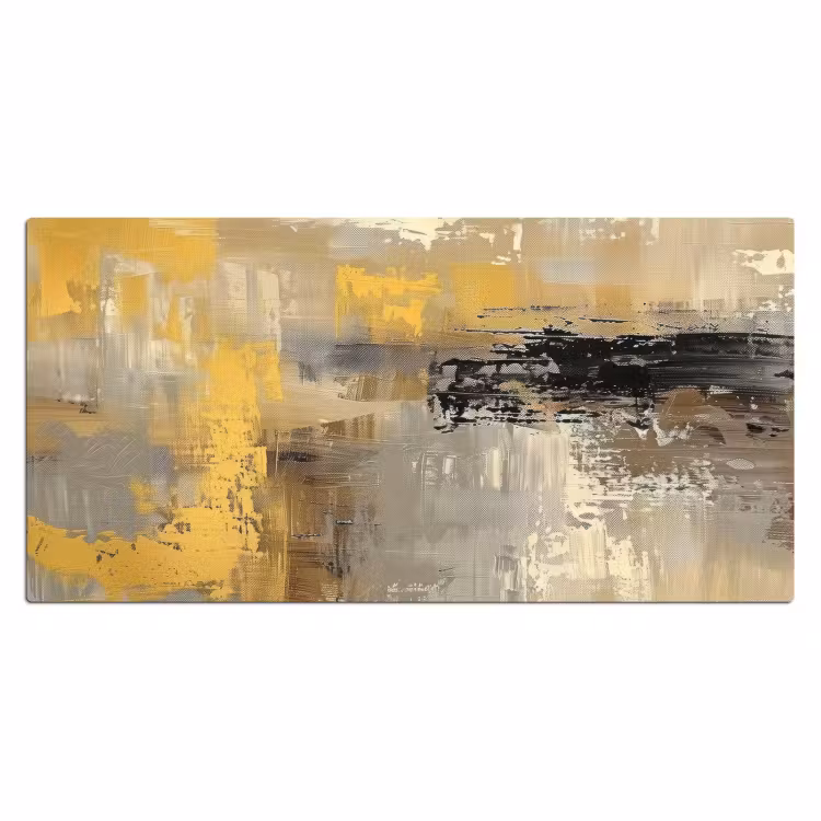 Abstract - Geel - Modern - Beige Muismat XXL klein -3d_leeg