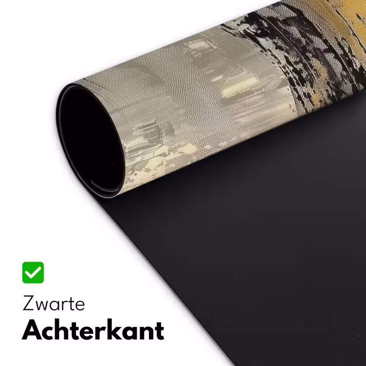 Abstract - Geel - Modern - Beige Muismat XXL klein -sfeer2