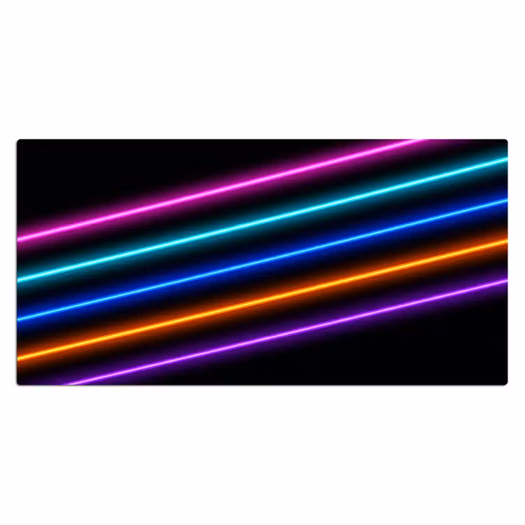 Esthetiek - Retro - Neon Muismat XXL klein -3d_leeg