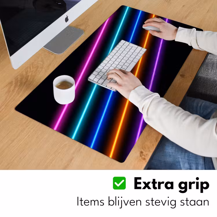 Esthetiek - Retro - Neon Muismat XXL klein -sfeer3