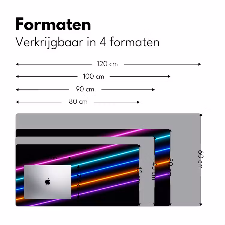 Esthetiek - Retro - Neon Muismat XXL klein -sfeer5