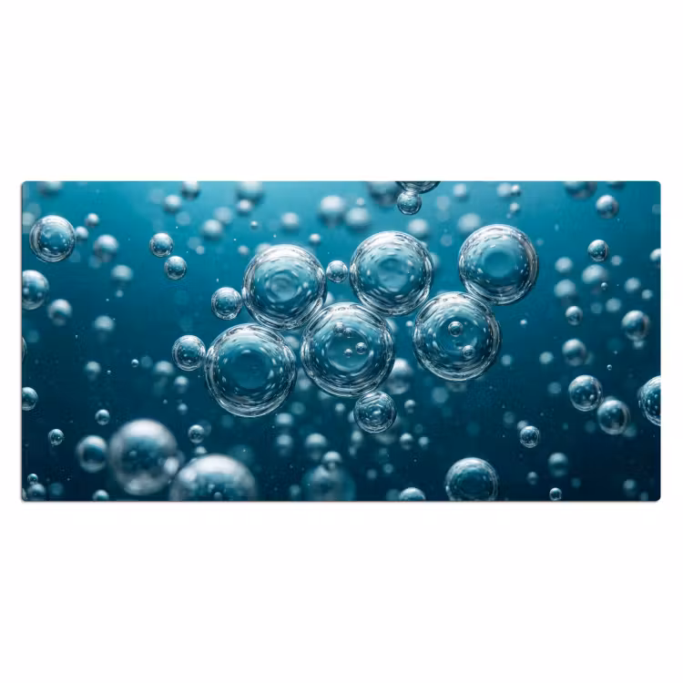 Luchtbellen - Dynamisch - Blauw Muismat XXL klein -3d_leeg