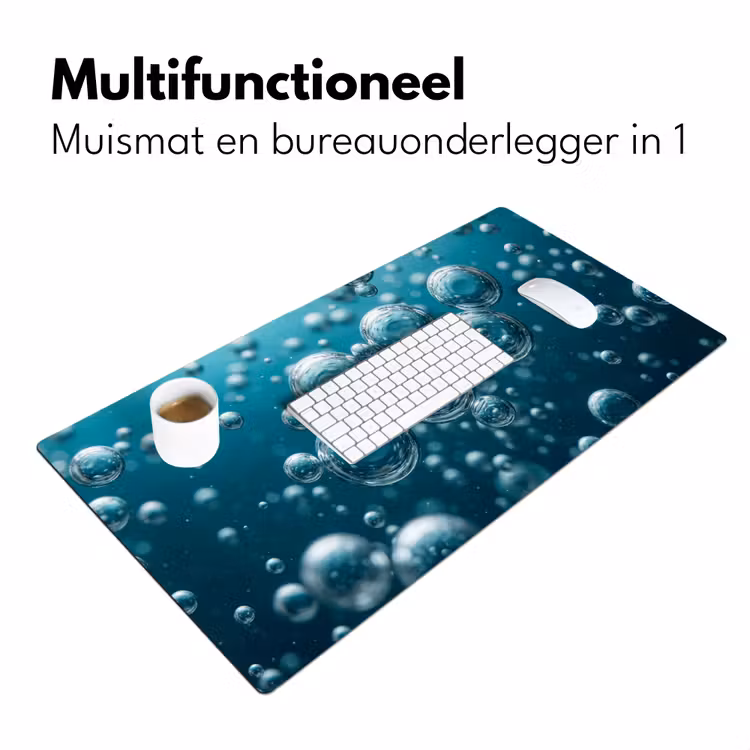 Luchtbellen - Dynamisch - Blauw Muismat XXL klein -sfeer4