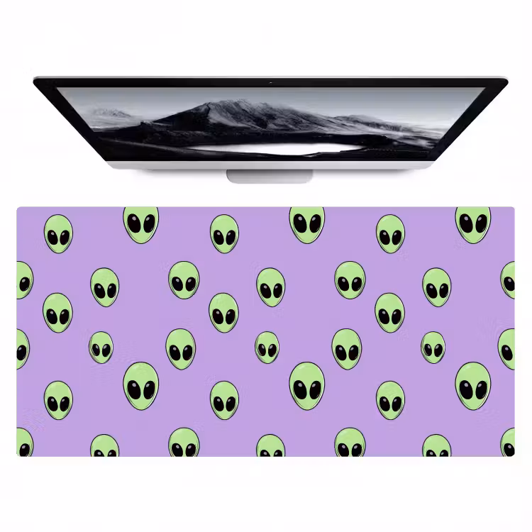 Alien - Retro - Lila Muismat XXL klein 681 -zzz3d