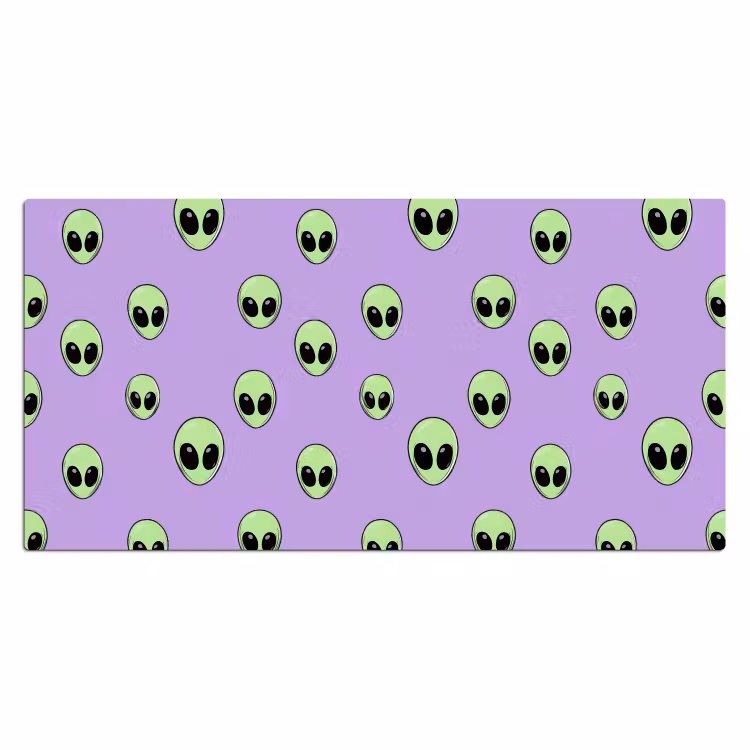 Alien - Retro - Lila Muismat XXL klein 681 -3d_leeg