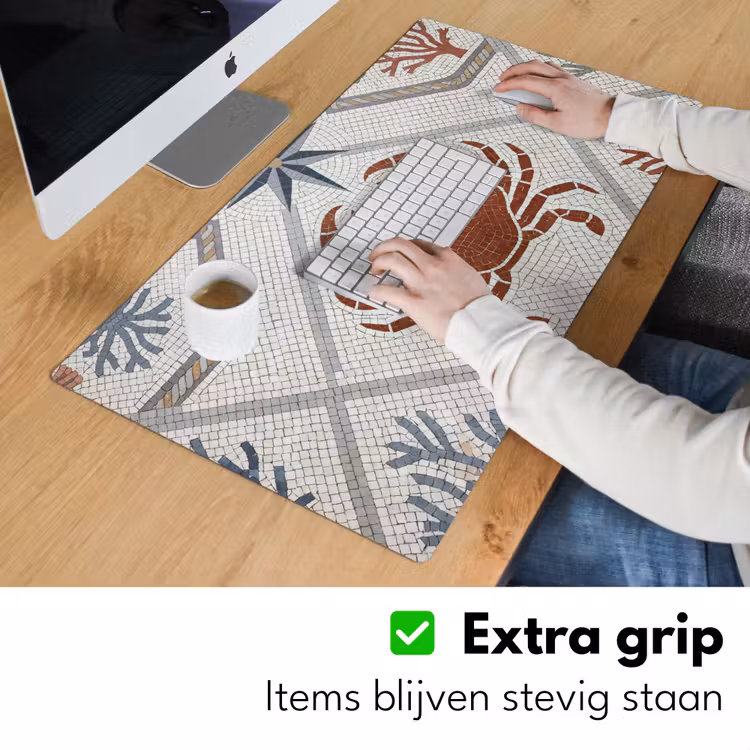 Dier - Mozaïek - Zee - Klassiek - Bruin Muismat XXL klein -sfeer3