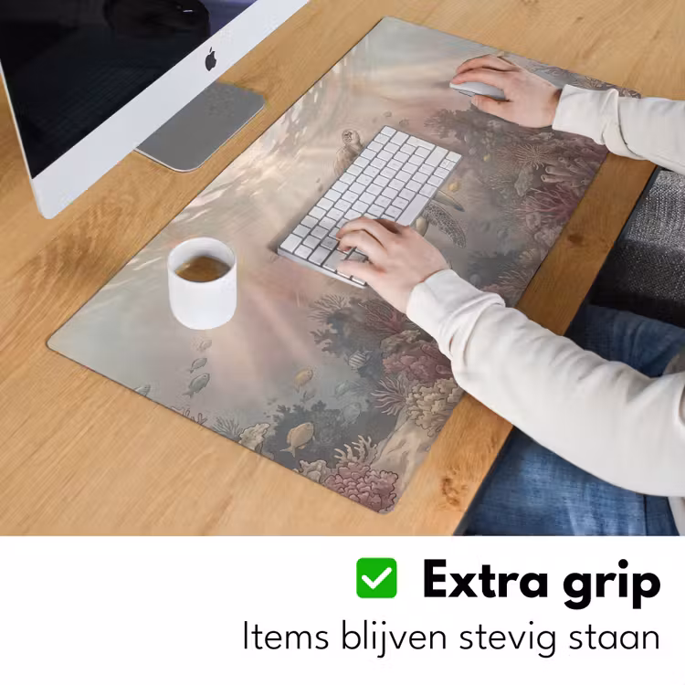Dier - Onderwater - Oceaan - Illustratie - Zeeleven Muismat XXL klein -sfeer3