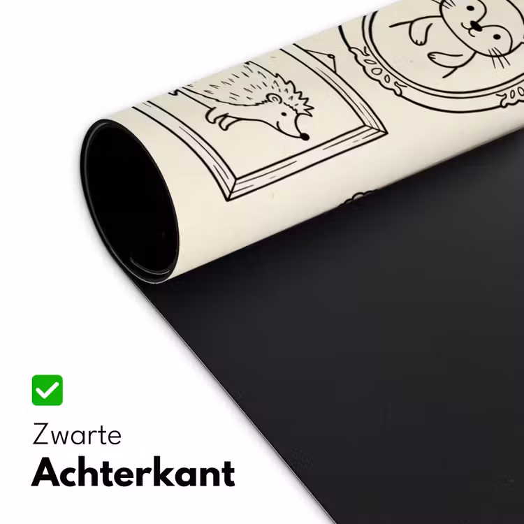Dieren - Illustratie - Lijsten - Galerij - Speels Muismat XXL klein -sfeer2