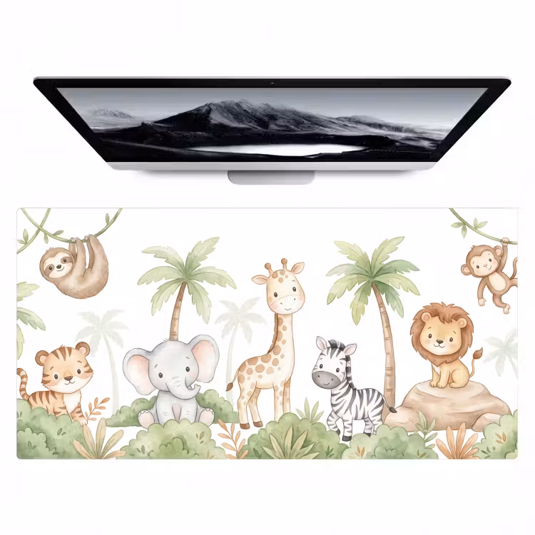 Dieren - Jungle - Pastel Muismat XXL klein -zzz3d