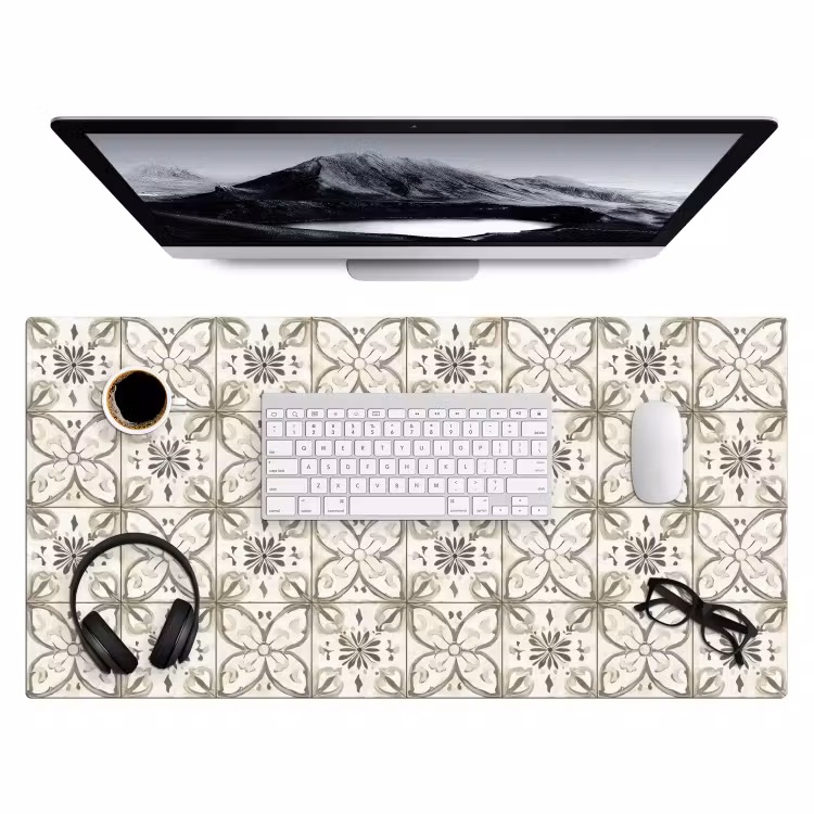 Antiek - Tegel - Beige Muismat XXL klein 681 -3d