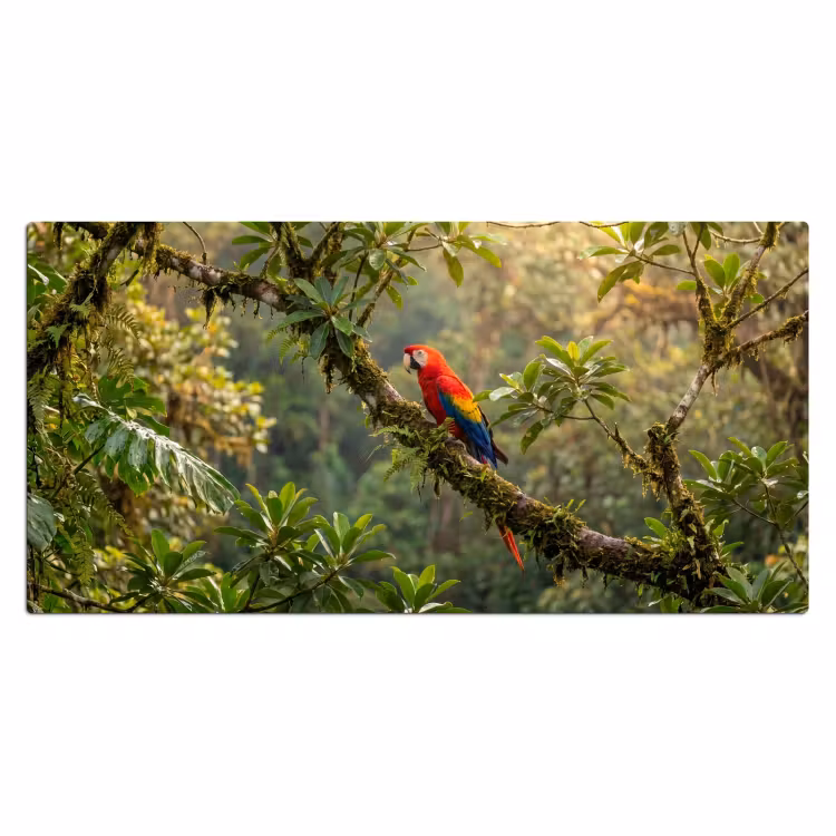 Ara - Jungle - Rood Muismat XXL klein -3d_leeg