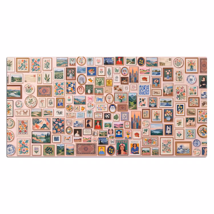 Kunst - Collectie - Decoratie - Modern - Kleurrijk Muismat XXL klein -3d_leeg