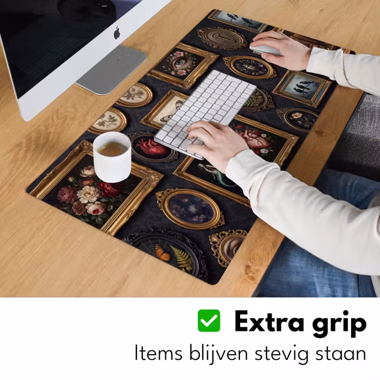 Kunst - Collectie - Vintage - Klassiek - Donker Muismat XXL klein -sfeer3