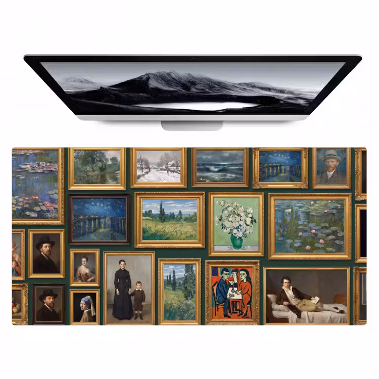 Kunst - Schilderijen - Collectie - Klassiek - Groen Muismat XXL klein -zzz3d