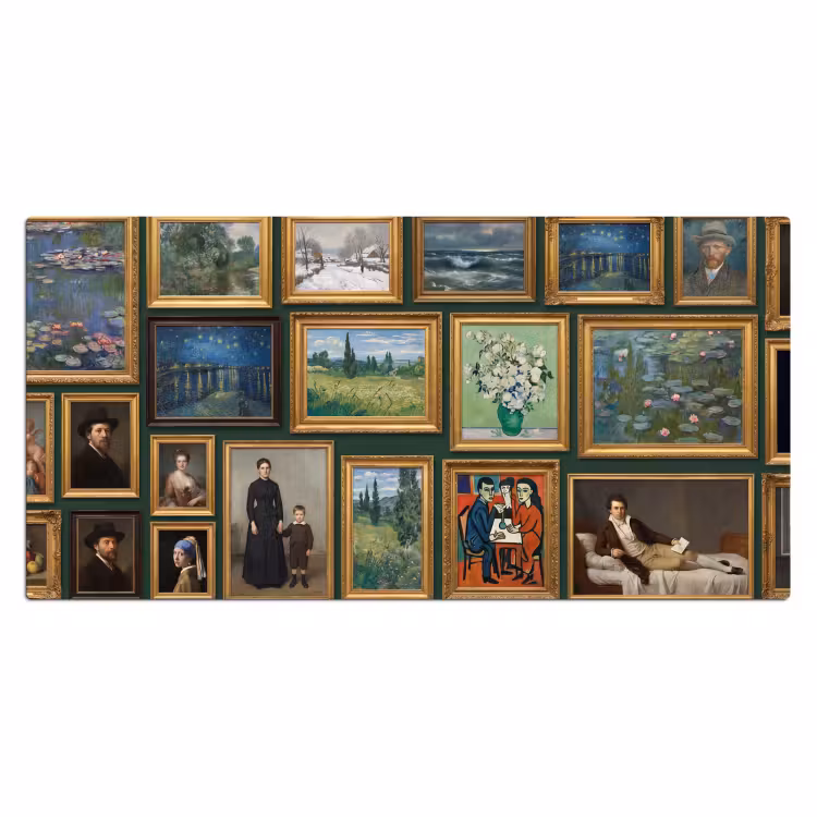Kunst - Schilderijen - Collectie - Klassiek - Groen Muismat XXL klein -3d_leeg