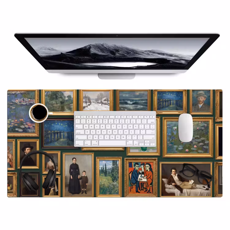 Kunst - Schilderijen - Collectie - Klassiek - Groen Muismat XXL klein -3d