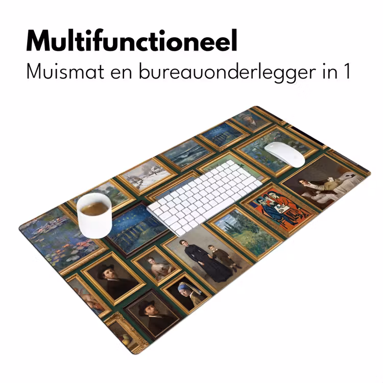 Kunst - Schilderijen - Collectie - Klassiek - Groen Muismat XXL klein -sfeer4