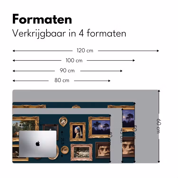 Kunst - Schilderijen - Decoratie - Klassiek - Groen Muismat XXL klein -sfeer5